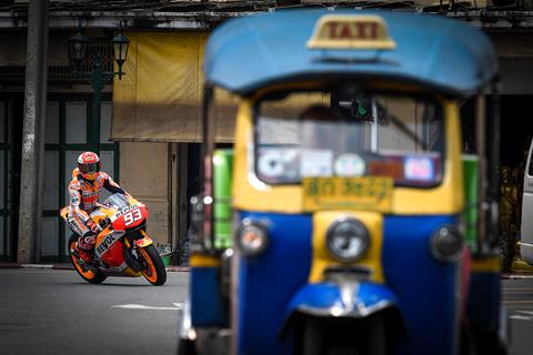 MotoGP: Marquez explores Bangkok by tuk tuk