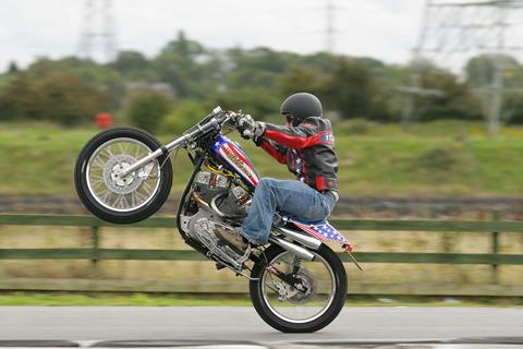 The day MCN rode an Evel Knievel Harley-Davidson XR750 replica