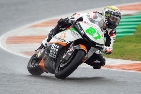 Moto2: Lecuona leads chaotic wet practice