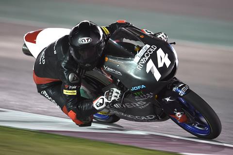 Moto3: Arbolino leads opening day in tricky conditions