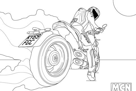 Download a FREE Triumph Rocket 3 colouring-in sketch right here!