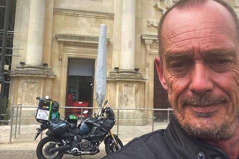 Super Ténéré rider sets off on lap of UK to keep live shows on the road