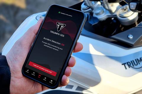 Triumph launch SOS app that calls you an ambulance if you crash