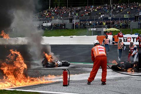 MotoGP Styria: Lorenzo Savadori to undergo ankle surgery after fiery crash