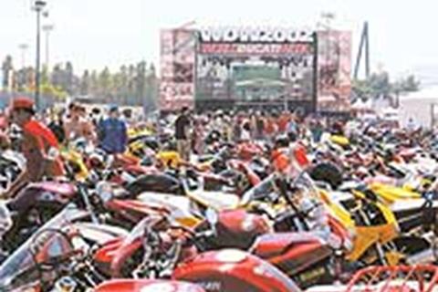 30,000 pack World Ducati Week party