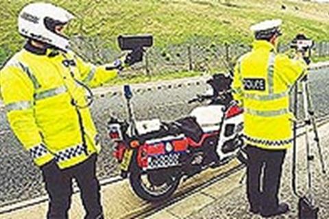 Two-wheeled speed camera